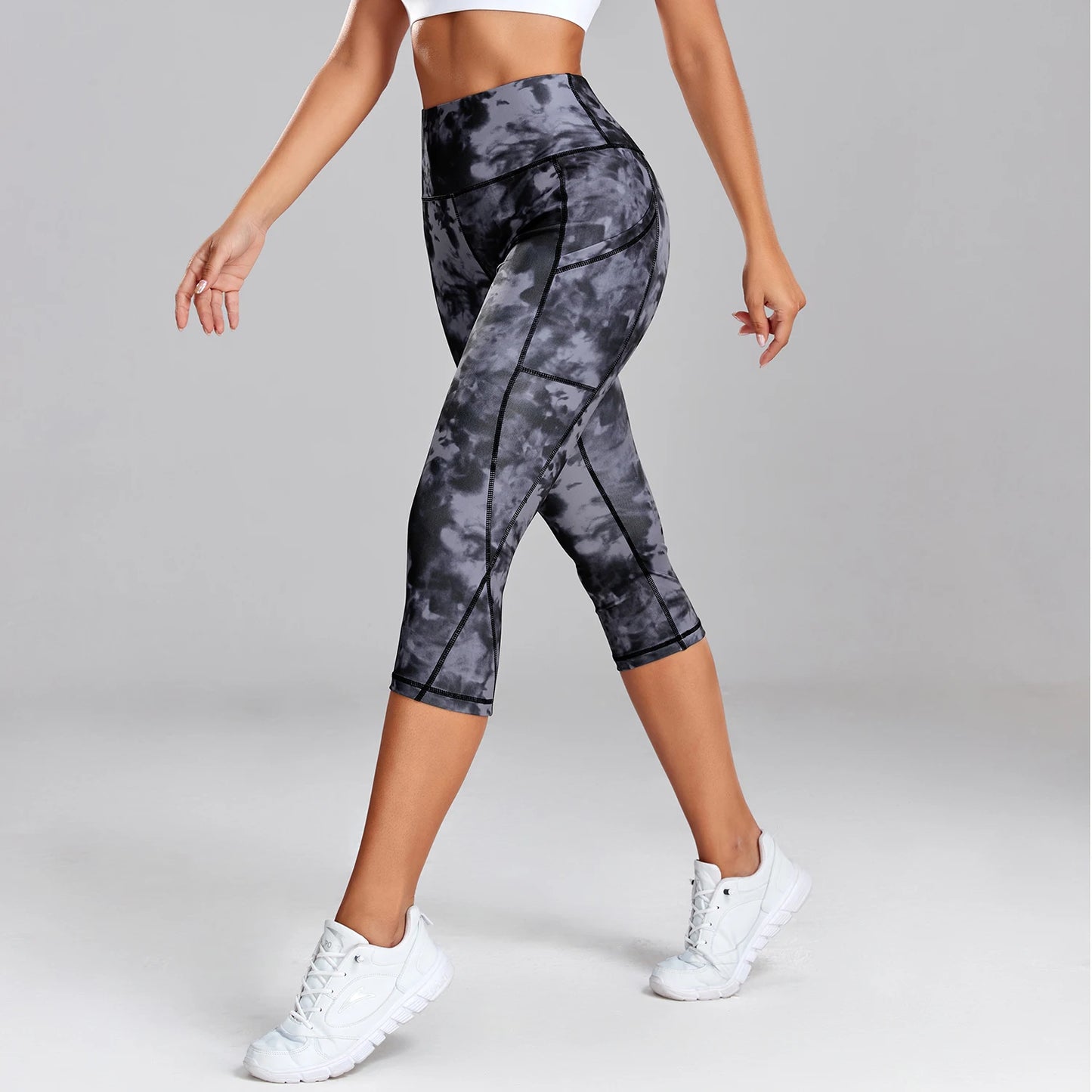 Leopard Print Yoga Pants | Yoga Capris with Pocket | Shape and Buy