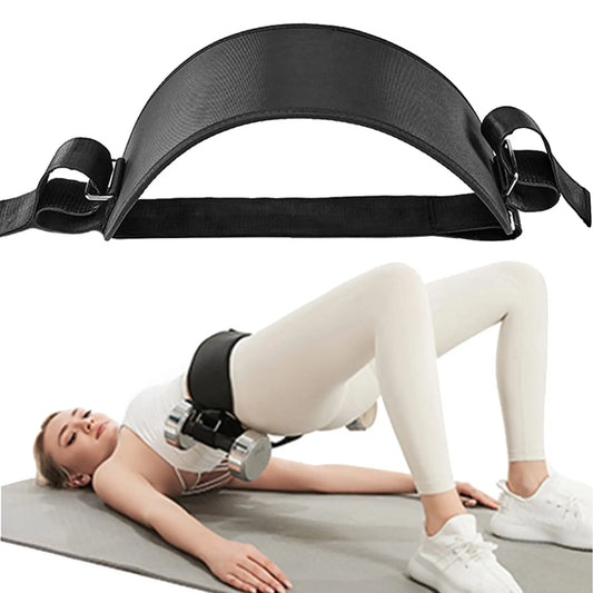 Hip Thrust Belt Glute Bridge Pad Workout with Dumbbells Kettlebells