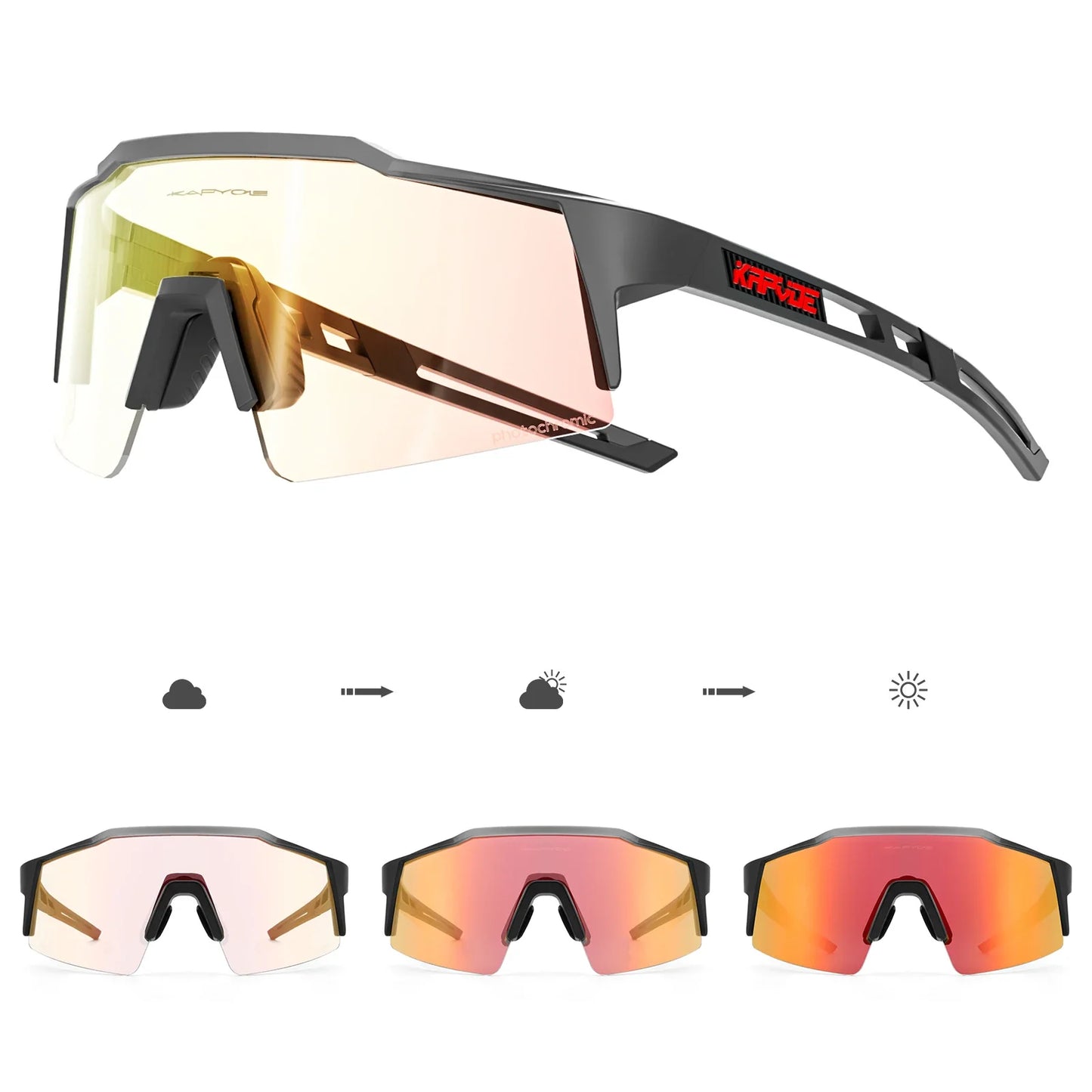 Men's Cycling Sunglasses | Photochromic Sunglasses | Shape and Buy