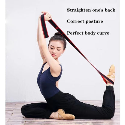 8 Section Style Dance Yoga Stretching Belt Yoga Pilates Fitness