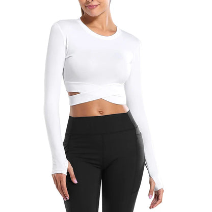 Long Sleeve Crop Top | Yoga Crop Top | Shape and Buy