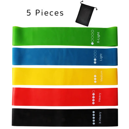 5Pcs/Set Yoga Resistance Rubber Bands Bodybuilding