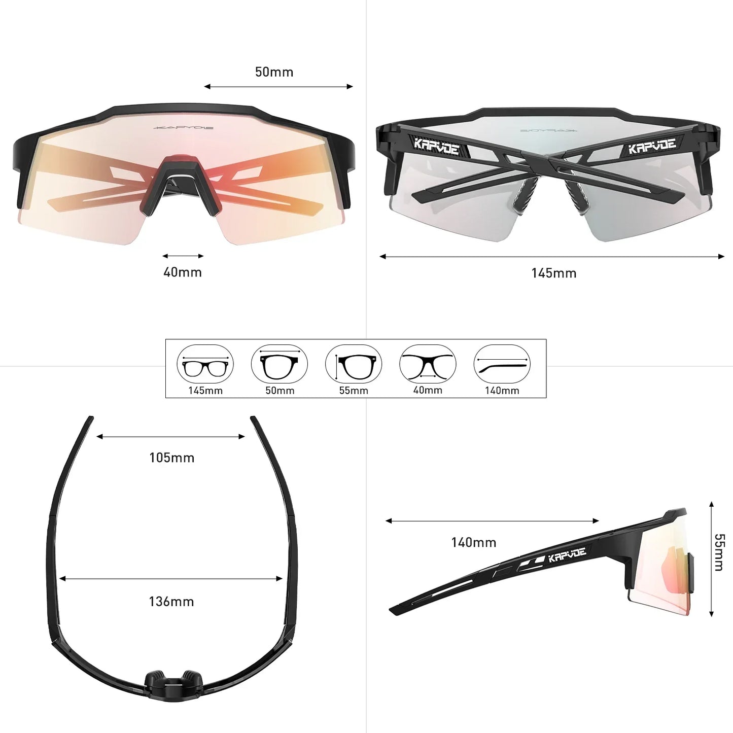 Men's Cycling Sunglasses | Photochromic Sunglasses | Shape and Buy