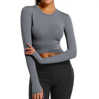 Long Sleeve Crop Top | Yoga Crop Top | Shape and Buy