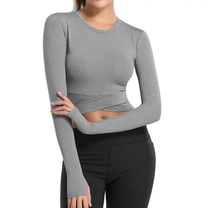 Long Sleeve Crop Top | Yoga Crop Top | Shape and Buy